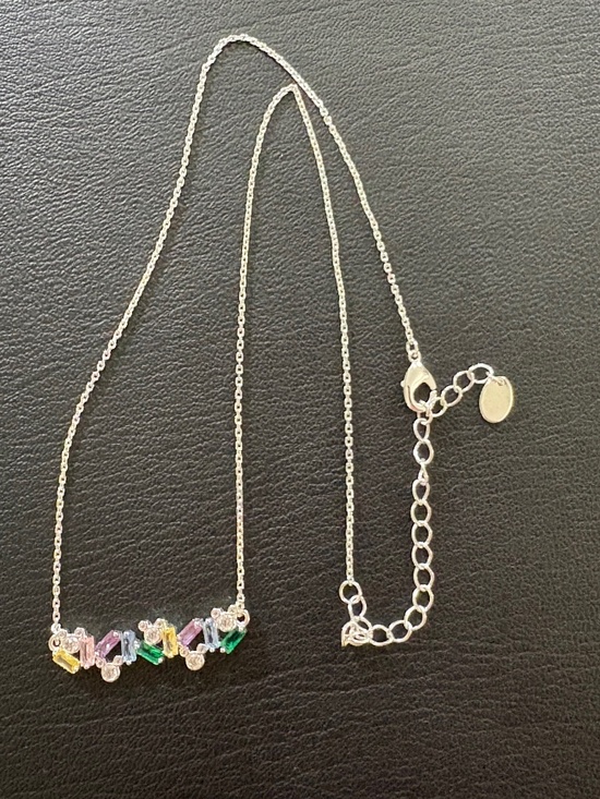 Disney Jewelry - Colorful Silver Mickey Mouse Necklace- Disney